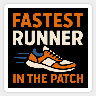 Fastest Runner in the Patch Funny Pumpkin Halloween Graphic Magnet